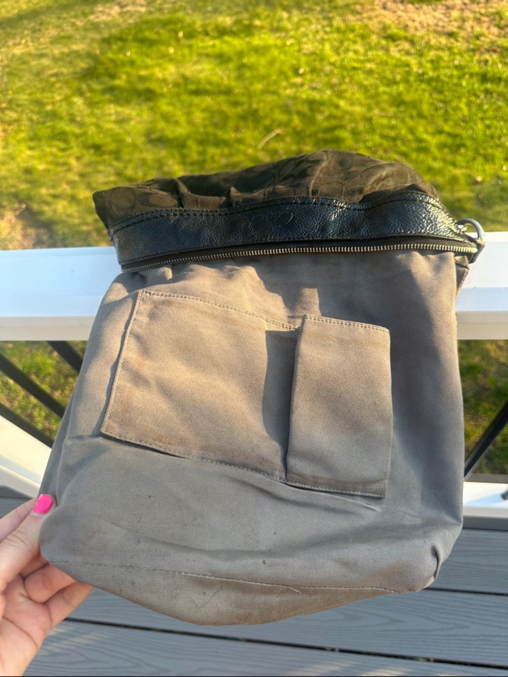 COACH Soho Signature Large Back Shoulder Hobo 13744 - Picture 2 of 16